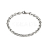 201 Stainless Steel Cuba Style Chian Bracelet for Men LS-BJEW-B138-06P-01-4