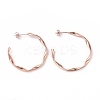 201 Stainless Steel Wave C-shape Stud Earrings with Iron Plating(IP) 304 Stainless Steel Pins EJEW-G298-04RG-1