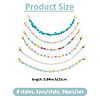 16Pcs 8 Styles Acrylic & Glass & Synthetic Turquoise Baseball Cap Chain HJEW-FH00162-2