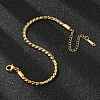 304 Stainless Steel Rope Chain Bracelets for Women BJEW-Q051-04G-3