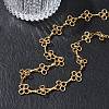 304 Stainless Steel Flower Link Chain Necklaces SA-CBA2696-03G-2