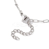304 Stainless Steel Cable Chain Satellite Chain Bracelet Making AJEW-JB01515-01-4