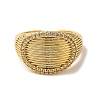 Brass Micro Pave Cubic Zirconia Open Cuff Rings for Women RJEW-G325-01C-G-2