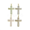 Real 18K Gold Plated Brass Micro Pave Cubic Zirconia Pendants KK-A209-25G-1