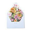Pop Up 3D Flower Paper Greeting Cards AJEW-L102-01B-2