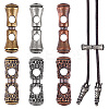 6Pcs 6 Styles Double Hole Brass Beads KK-OC0001-61-1