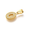 Ion Plating(IP) 304 Stainless Steel Micro Pave Cubic Zirconia Pendants STAS-H228-04G-05-2