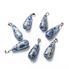 Natural Blue Spot Jasper Pendants G-F707-13-1