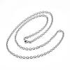 304 Stainless Steel Cable Chains Necklaces NJEW-G283-02P-1