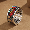 Retro Ethnic Style Brass Adjustable Cuff Rings FS-WG2D462-01-1