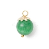 Cat Eye with Brass Pendants PALLOY-JF04270-2