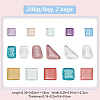 Light Color Series Glass Mosaic Cabochons GLAA-WH0032-10B-2