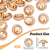 20Pcs 1-Hole Flat Round Zinc Alloy Rhinestones Buttons ALRI-NB0001-20F-2