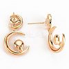 Brass Micro Pave Clear Cubic Zirconia Stud Earring Findings LS-KK-S356-246-NF-3