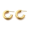 Brass Chunky C-shape Stud Earrings EJEW-G297-03C-G-2