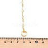 Brass Textured Link Chain Y Lariat Necklaces NJEW-H087-03G-5
