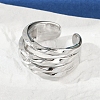 Brass Adjustable Open Cuff Rings for Women RJEW-C129-02P-1