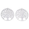 Non-Tarnish 201 Stainless Steel Filigree Pendants LS-X-STAS-R102-37P-1