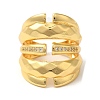 Brass Micro Pave Cubic Zirconia Open Cuff Rings RJEW-U008-49G-2