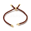 Braided Cotton Cord Slider Bracelet Making MAK-R001-01G-04-1