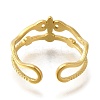Ion Plating(IP) 304 Stainless Steel Open Cuff Ring Components RJEW-U017-23G-3
