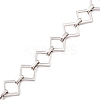 Non-Tarnish 304 Stainless Steel Rhombus & Oval Link Chains CHS-F017-04P-2