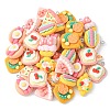 40Pcs 8 Styles Opaque Resin Pendants RESI-CJ0003-47-8
