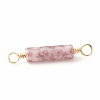 Natural Lepidolite Connector Charms PALLOY-JF01454-09-5