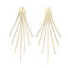 Brass Chain Tassel Big Pendants LS-KK-N231-110G-NF-2