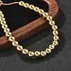 Rack Plating Brass Round Beaded Slider Bracelet for Women LS-BJEW-B066-01A-01-2