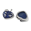 Dyed Natural Lapis Lazuli Heart Pendants G-S391-01P-N-2