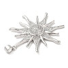 Brass Micro Pave Cubic Zirconia Pendants KK-Q775-06P-3