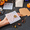  2Pcs 2 Style Halloween Teardrop Pendant Silicone Molds DIY-TA0004-99-14