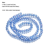 7 Strands 7 Colors Electroplate Transparent Glass Beads Strands EGLA-FP0001-03-6