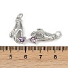 Brass Micro Pave Cubic Zirconia Pendants KK-C093-01B-P-3