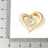 Brass Micro Pave Clear Cubic Zirconia Pendants ZIRC-I071-15G-3