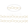 Brass Hollow Heart Link Chains CHC-M025-49G-2