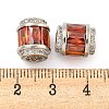 Rack Plating Brass Micro Pave Cubic Zirconia European Beads KK-F089-31P-01-3