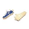 Rack Plating Alloy Enamel Pendants ENAM-N056-387KCG-02-2