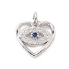 Brass Micro Pave Cubic Zirconia Charms KK-C012-28P-1