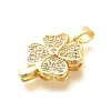 Brass Micro Pave Cubic Zirconia Pendants KK-G519-14G-02-2
