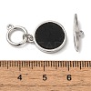 Brass Toggle Clasps with Paua Shell KK-N254-72P-4