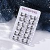 304 Stainless Steel with Enamel Earrings EJEW-M001-20B-P-5