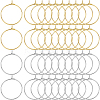 200Pcs 2 Colors Brass Wine Glass Charm Rings KK-SP0001-32A-1