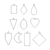 10Pcs Alloy Open Back Bezel Pendants PALLOY-YWC0002-02P-1