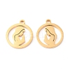 304 Stainless Steel Pendants STAS-O142-54G-2