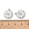304 Stainless Steel Rhinestone Pendants STAS-L308-07P-3