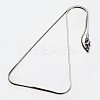304 Stainless Steel Square Snake Chain Necklaces NJEW-M114-32-P-2