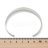 304 Stainless Steel Open Cuff  Bangles for Women BJEW-R019-03P-02-5