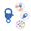 52Pcs 13 Colors Spray Painted Eco-Friendly Alloy Lobster Claw Clasps PALLOY-PH0002-02-6